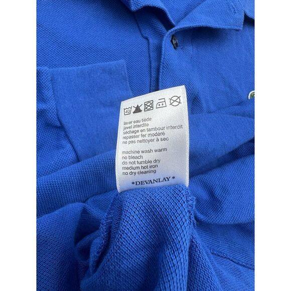 Lacoste Regular Fit Mens 4XL FR 9 Blue Long Sleeve Polo Shirt - Picture 10 of 10